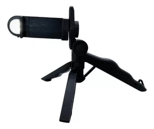 Universal Cell Phone Stabilizer Tripod with LED Flash Light Stand 1