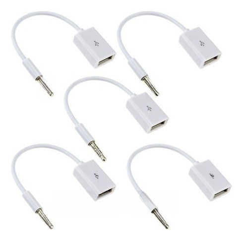 5 * 3,5 Mm Aux Macho Conector De Audio Jack A Usb 2.0 Conver 1