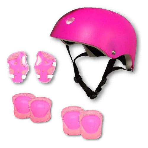 S&B Set Protección Niños: Casco, Codera, Rodillera Y Muñequera 0