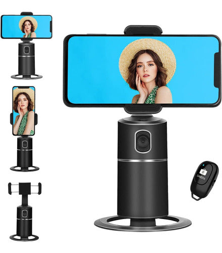 Sikvio Smart Face Tracking Phone Tripod Stand Desktop Phone Holder - Black 0