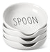 Le Tauci White Oyster Ceramic Spoons for Kitchen, 13 cm, Set 0