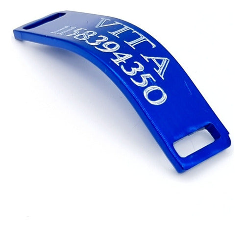 Medallas para Perros Aluminum Anodized Blue Cat Tag 0