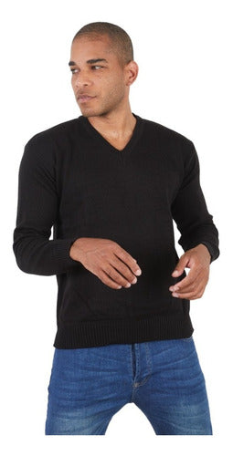 Men's V-Neck Sweater High-Quality Yarn 1