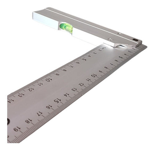 TF Professional Aluminum Carpenter Square with Level 300mm 4