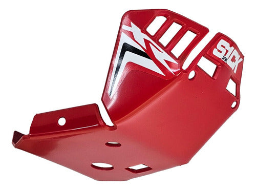 Sick Racing High-Impact Red Plastic Engine Guard with Tornado Decal 2