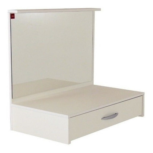 Corsa Floating Makeup Vanity Table with Mirror and Drawer 4