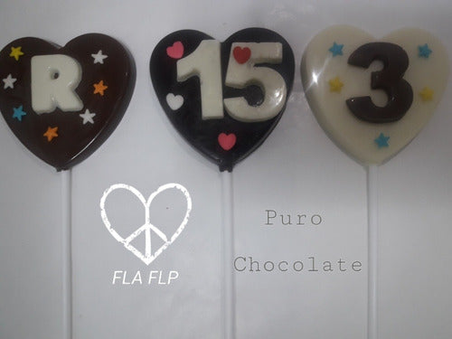 FLA FLP PURO CHOCOLATE Chupetines De Chocolate Corazon San Valentin Bodas 15años 5