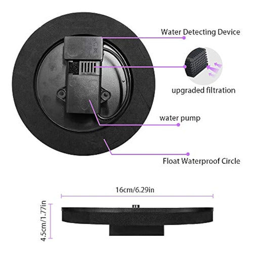 Estefanlo Solar Fountain Pump, 1.4W Solar Fountain for Bird Bath 4