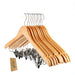 BAIBAO REGALO Wooden Hangers with Clips for Skirts and Pants - Pack of 36 5