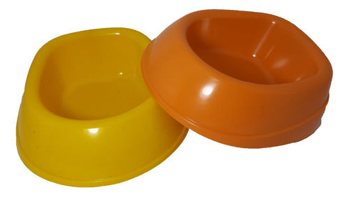 Oval Small Plastic Dog and Cat Feeder Waterer 0