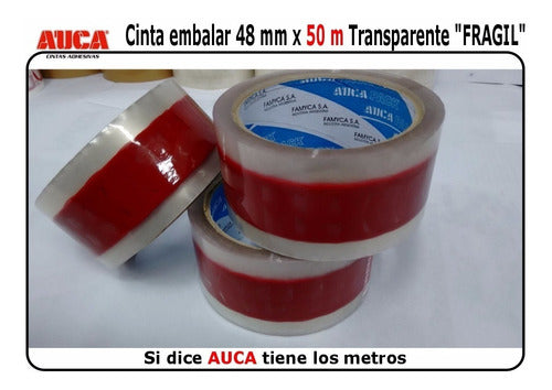 Auca Cinta Impresa Frágil 48 Mm X 50 Metros X 20 Unidades 2