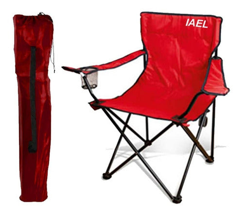Folding Director Chair for Beach and Camping with Armrests and Cup Holder 0