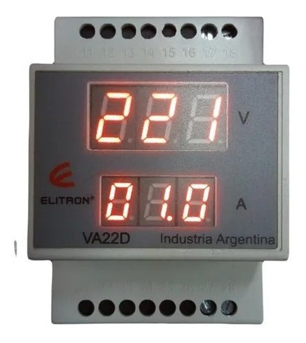 Voltimetro Amperimetro Digital Monofasico Din Elibet Va22d 2