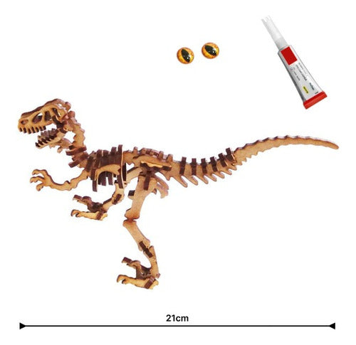 Velociraptor - Dinossauro Quebra Cabeça E Massa De Modelar 1