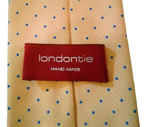 Hand Made Beige Natural Silk London Tie 1