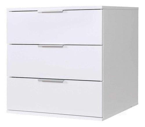 Dielfe Drawer Unit Suitable for Wardrobe 3 Drawers Wooden Dresser for Bedroom 0