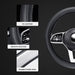 Tapha Universal Microfiber Steering Wheel Cover 37-39cm Black + White 4