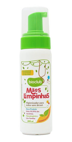 Mãos Limpinhas Higienizador Sem Álcool Bioclub Mata 99% Bact 0