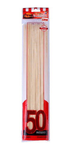 Palitos Brochette Bamboo X 50 30cm - Ciudad Cotillón 0