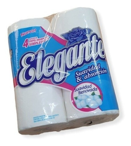 Elegante Toilet Paper White 30 Mts Pack of 48 Units 2