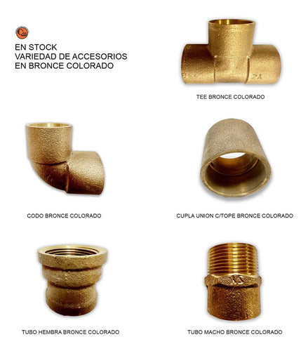 Tee Bronce Colorado Para Soldar Con Plata 38 Mm 1