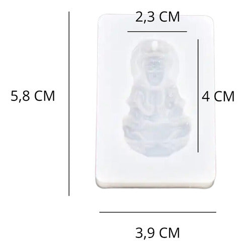 Doctor Glitter Mini Buda Guanyin Silicone Mold 1