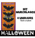 Party Store Set Murcielagos Negros Plástico X 4 Decoración Halloween 1