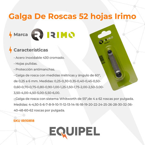 Irimo Galga De Roscas 52 Hojas 1