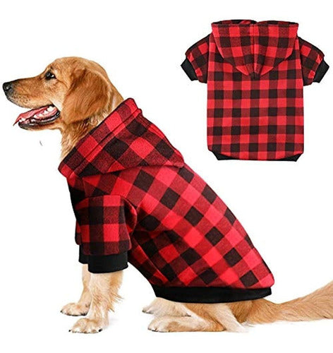 Blaoicni Plaid Dog Hoodie Sudadera Sueter Para Perros Media 0