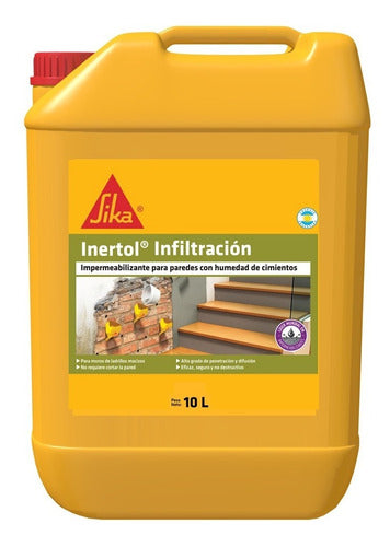 Sika Inertol Infiltracion Bloqueador Humedad Cimientos 10lts 0