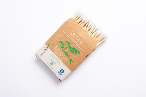 Bamboo Biodegradable Swabs Meraki Pack of 3 x 100 Ct - 300 Swabs 4