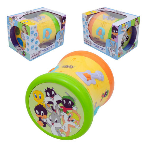 Brinquedo Tamborzinho Looney Tunes Baby - Som E Luz 1