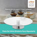 Elegant 30cm Glass Rotating Cake Stand with Stainless Steel Base 1