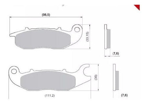 Pastilla Freno Ora Honda Cbf 150 Invicta 1