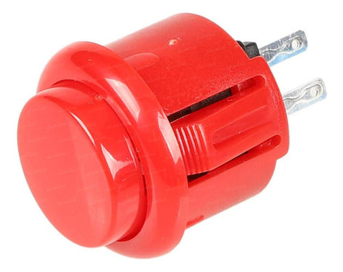 ELUMILED 50 Arcade Push Button 24mm Int - 27mm Ext Red 0