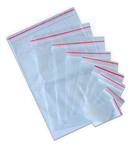 Papelera Chacarita Zipper Bags 14x20 cm Airtight Closure Pack of 100 0