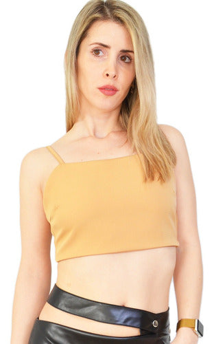 Harpia Top Musculosa Mujer Crop Fiesta Tendencia Negro O Natural 0