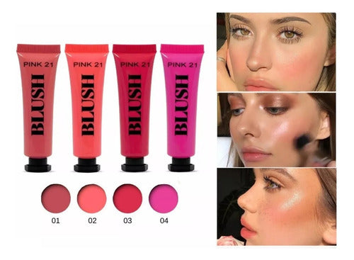 Pink 21 Cream Mineral Blush in Soft Pink Tones 12