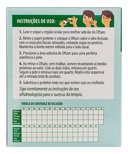 Kit C/10unidades Protetor Ocular Oftam Infantil - 50mmx62mm 3