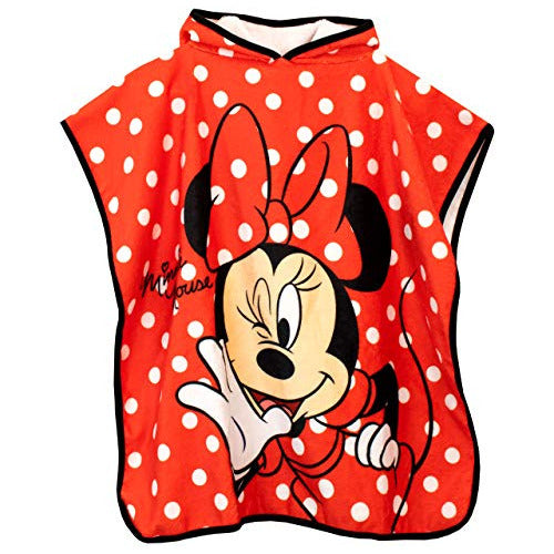 Disney Poncho De Toalla Con Capucha Para Niña Minnie Mouse T 1