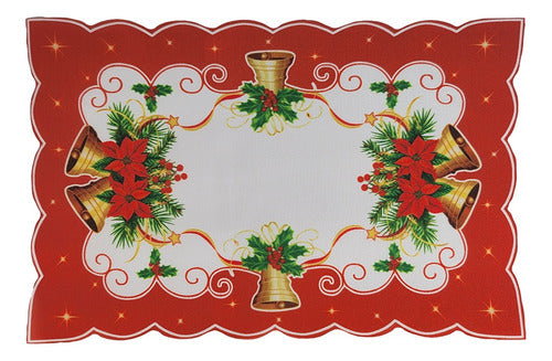 Buenos Aires Bazar Christmas Table Individual Set of 3 Rectangular Washable Placemats 3