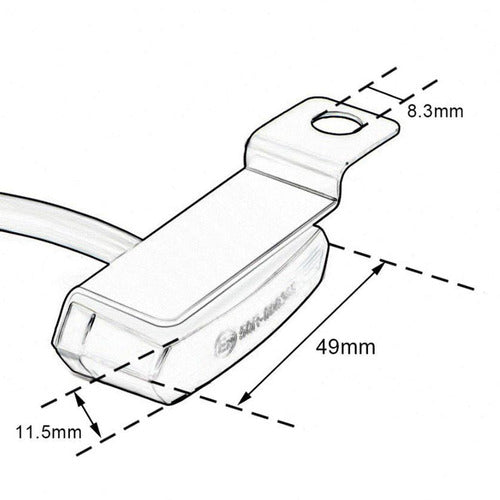 Para Yamaha 2pcs Fluindo Água Universal Mini Levou 1