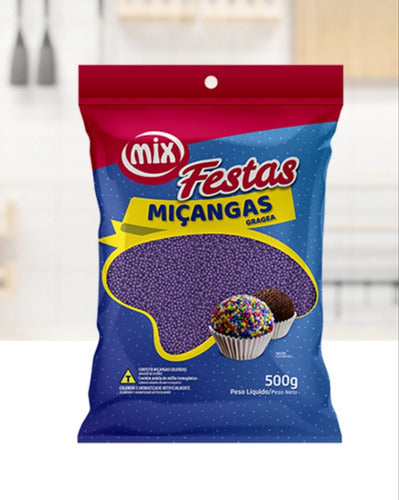 Mix Grageas Violeta 500 Gr. Para Repostería Y Confitería 0