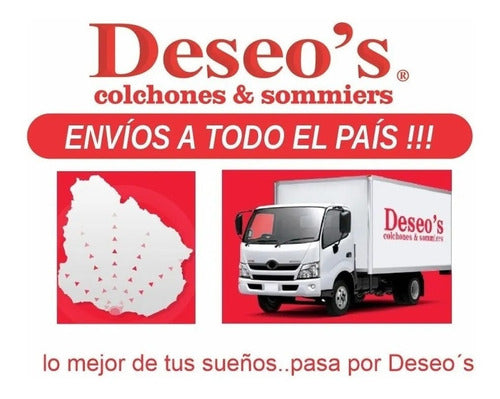 Deseo's Conjunto Sommier 1 Pza Espuma D20 T/plana 80x185x15 2