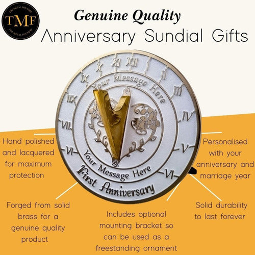 The Metal Foundry Ltd Aniversario Sundial Reloj Sol 3