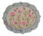 Mar Artesanías Oval Tray Painted Rosa Design 0