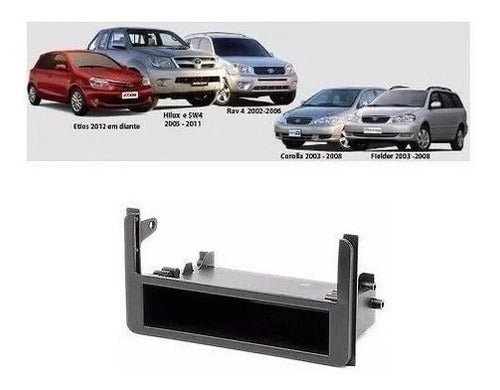 Toyota Kit Marco Hilux Simple Din + Ficha Corriente 1