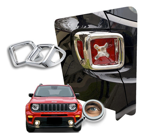 JEEP RENEGADE Renegade Par De Aros Cromados Luces Traseras Tuning Chrome 0