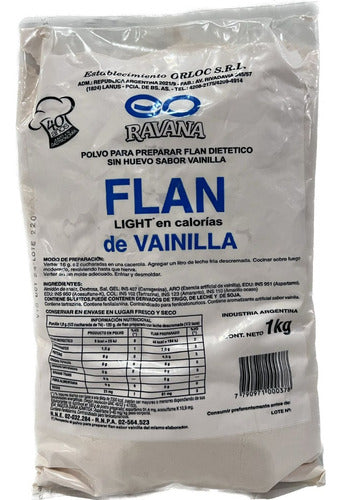 Flan Light Vanilla Ravana Orloc X 1 Kg Powder 0