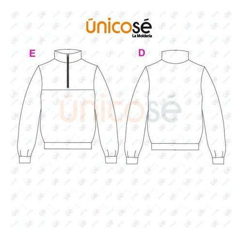 Textile Pattern Making Unicose - Basic Men's Sweatshirt 2401 1